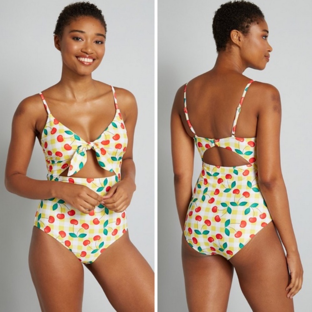 Retro Cherry Swimsuit -4X Plus Size